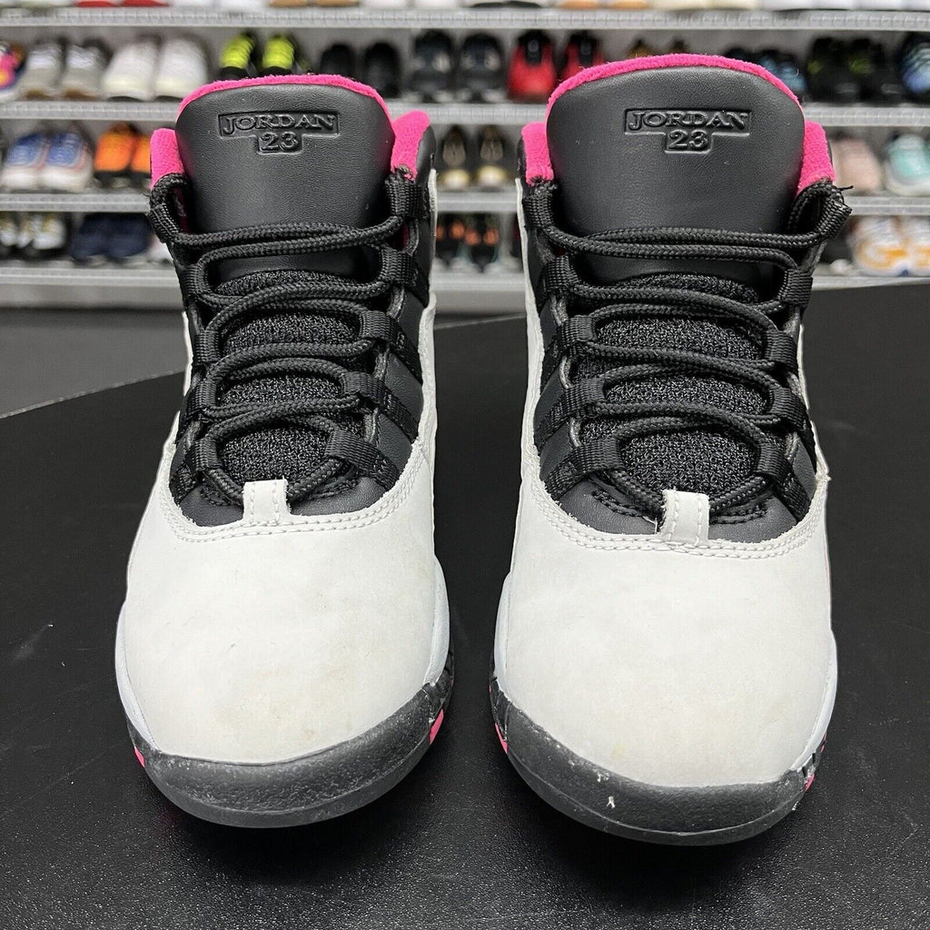 Nike Air Jordan 10 Retro Vivid Pink PS Girls Shoes 487212-008 Kids Size 13C - Hype Stew Sneakers Detroit