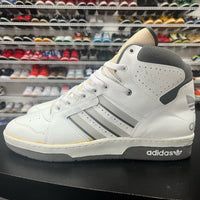 Vintage 90s Adidas Instinct High White Charcoal RARE Deadstock Men's Size 12 - Hype Stew Sneakers Detroit