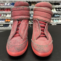 Maison Margiela Future Red Leather High Top Sneakers Italy Mens Sz 43 No Insoles