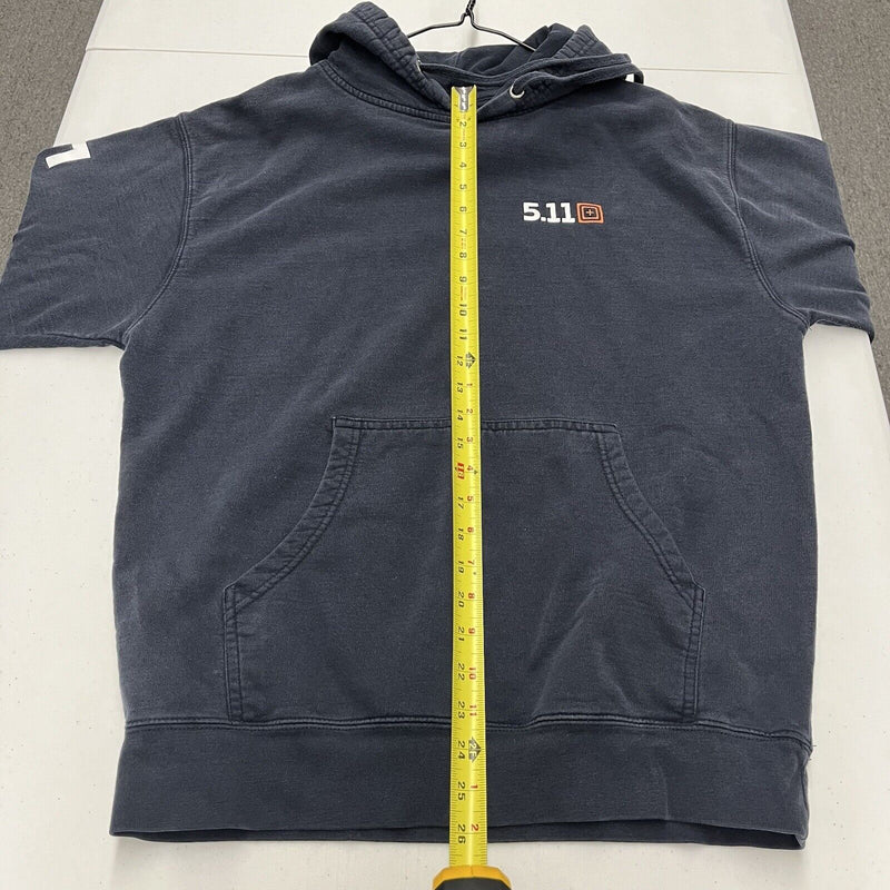 5.11 Tactical Hoodie Navy/Grey Long Sleeve Cotton Pockets Drawstring Men's Size L