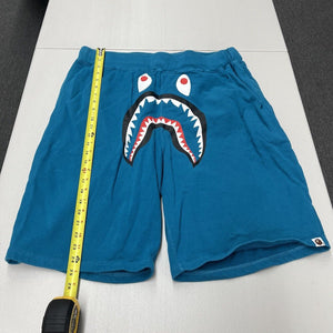 Vtg Y2K A Bathing Ape Bape OG Shark Shorts Light Blue Size 2XL - Hype Stew Sneakers Detroit