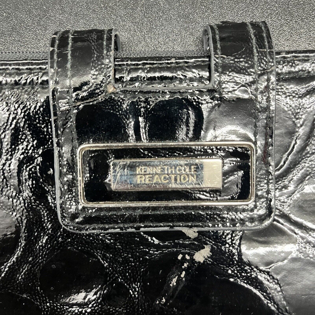 Kenneth Cole Reaction Elongated Flap Clutch Wristlet Wallet Black - Hype Stew Sneakers Detroit