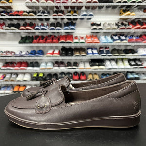 Grasshopper Classic Brown Leather Tassle Padded Insole Comfort Loafers Size 7.5M - Hype Stew Sneakers Detroit