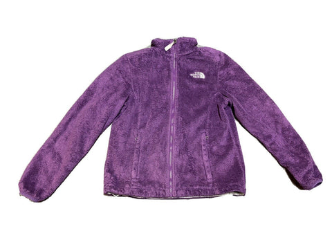 Women's North Face Fuzzy Soft Purple Fleece Full Zip Jacket Sz SM