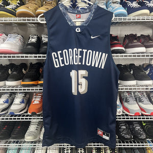 Vintage 90s Georgetown Hoyas Basketball Jersey Shirt Nike #15 NCAA Size L - Hype Stew Sneakers Detroit
