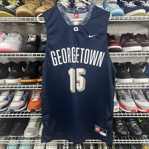 Vintage 90s Georgetown Hoyas Basketball Jersey Shirt Nike #15 NCAA Size L