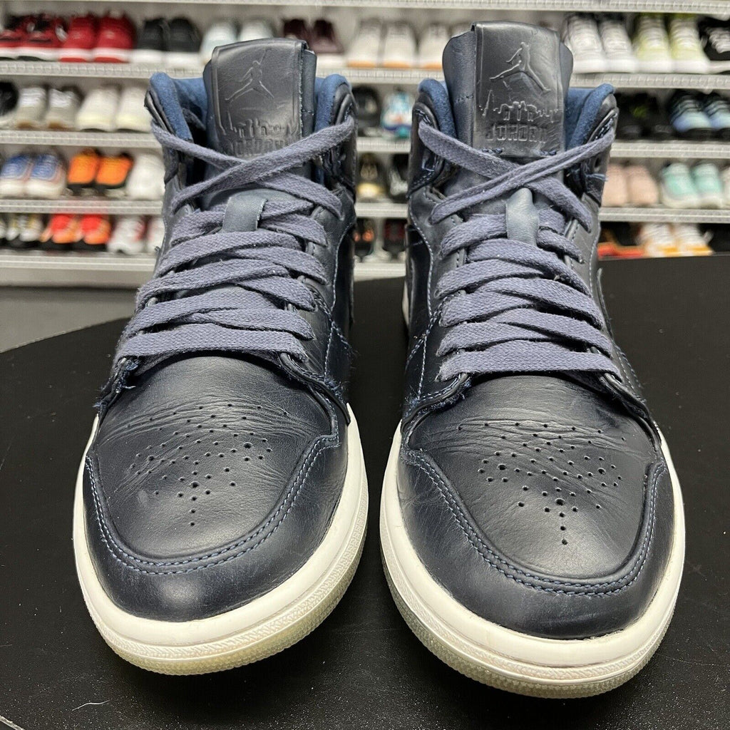 Nike Air Jordan 1 Retro Mid Nouveau "Space Blue" Gum 629151-401 Men's Size 9.5 - Hype Stew Sneakers Detroit