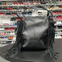 Expressions NYC Black Handbag/Purse With Fringe Large Women's - Hype Stew Sneakers Detroit
