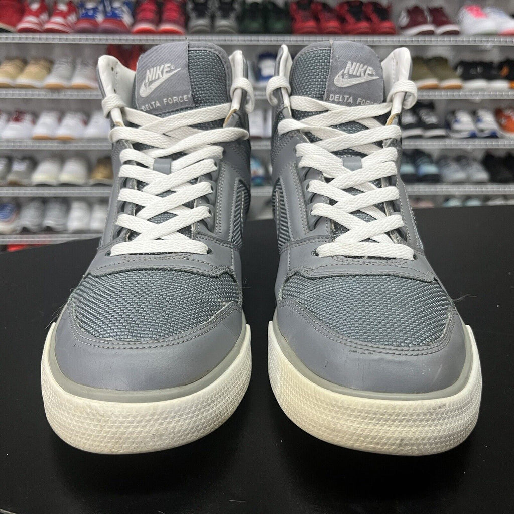 Nike Delta Force Men's Gray Leather High Top Athletic Sneakers Shoes Size 9 - Hype Stew Sneakers Detroit