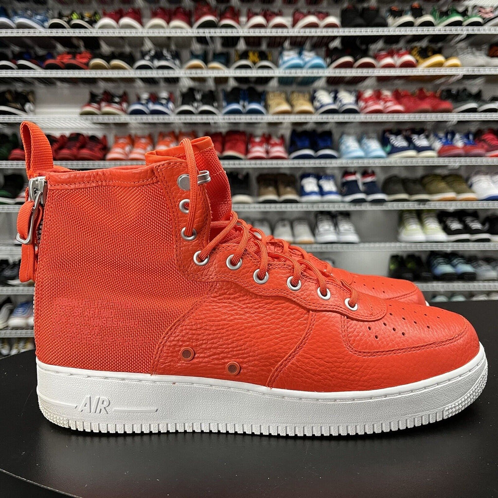 Nike SF Air Force 1 Mid Team Orange Basketball Shoes 917753-800 Men's Size 13 - Hype Stew Sneakers Detroit