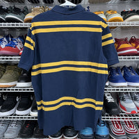 Polo Ralph Lauren Polo Shirt Blue Yellow Striped Short Sleeve Preppy XL - Hype Stew Sneakers Detroit