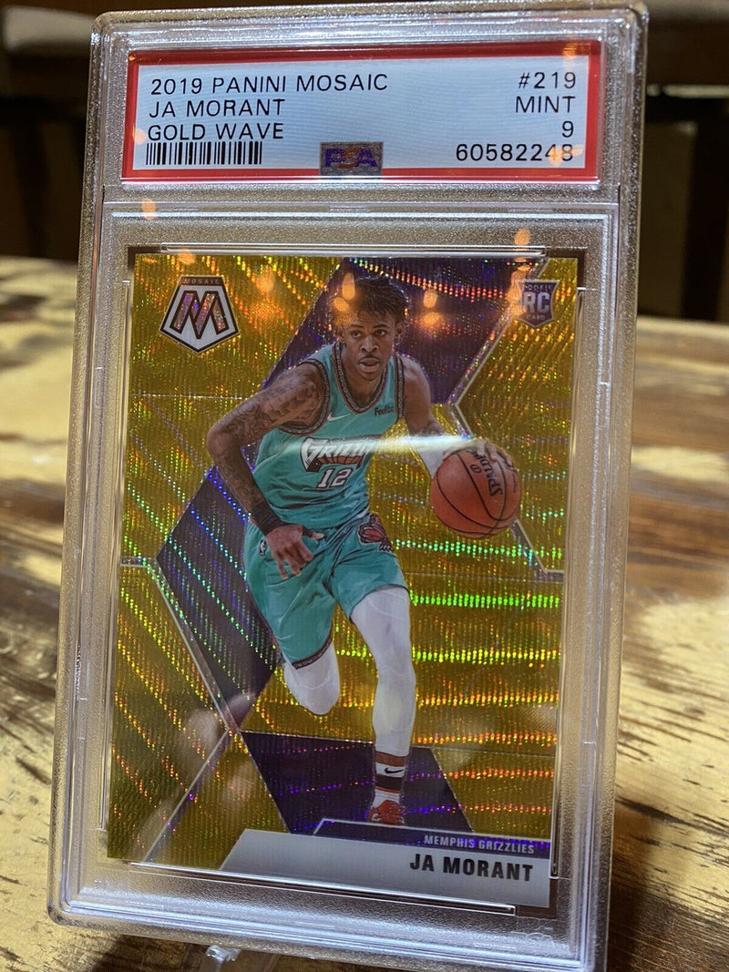 2019 Panini Mosaic Gold Wave #219 Ja Morant RC PSA 9 - Hype Stew Sneakers Detroit