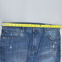 Vtg 2000s Y2K Men's Calvin Klein Rocker Paint Splatter Light Wash Jeans Size 38 - Hype Stew Sneakers Detroit