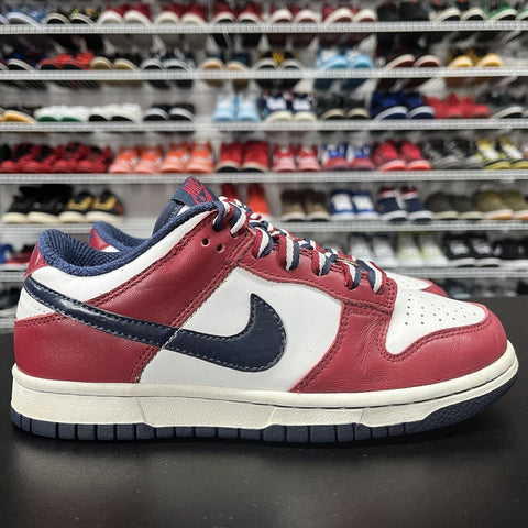 Retro Nike Women's Dunk Low USA 309324-144 White/Mid Navy-Deep Red US Size 6.5