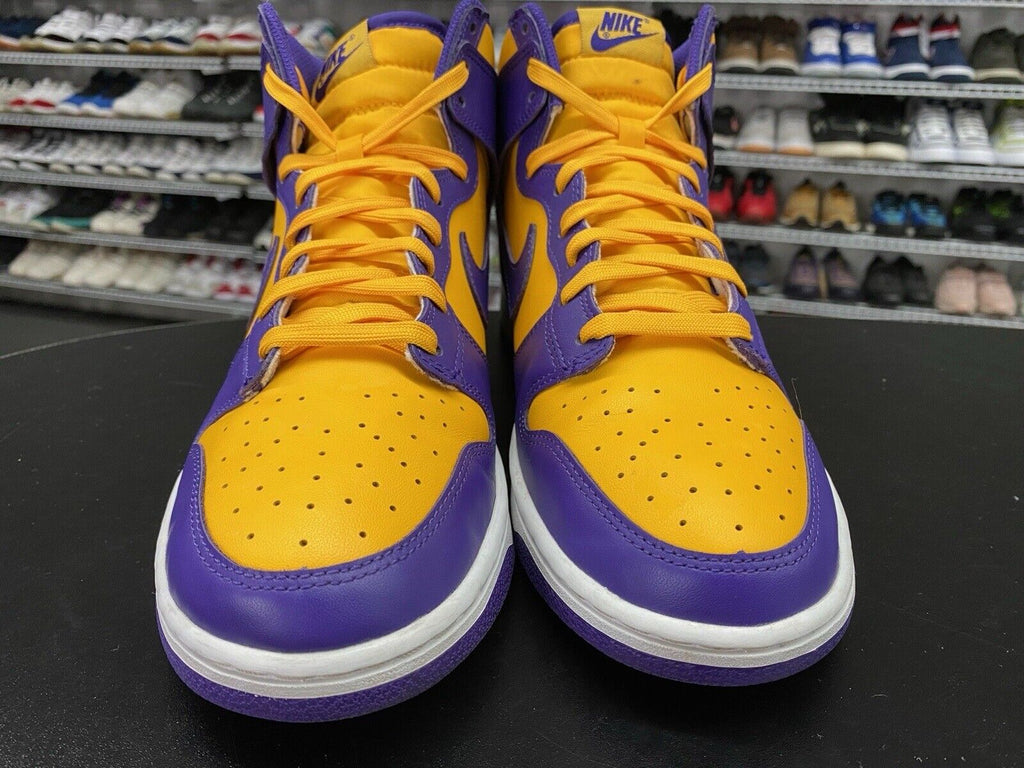 Nike Dunk High Lakers University Gold Court Purple DD1399-500 Men's Size 10 - Hype Stew Sneakers Detroit