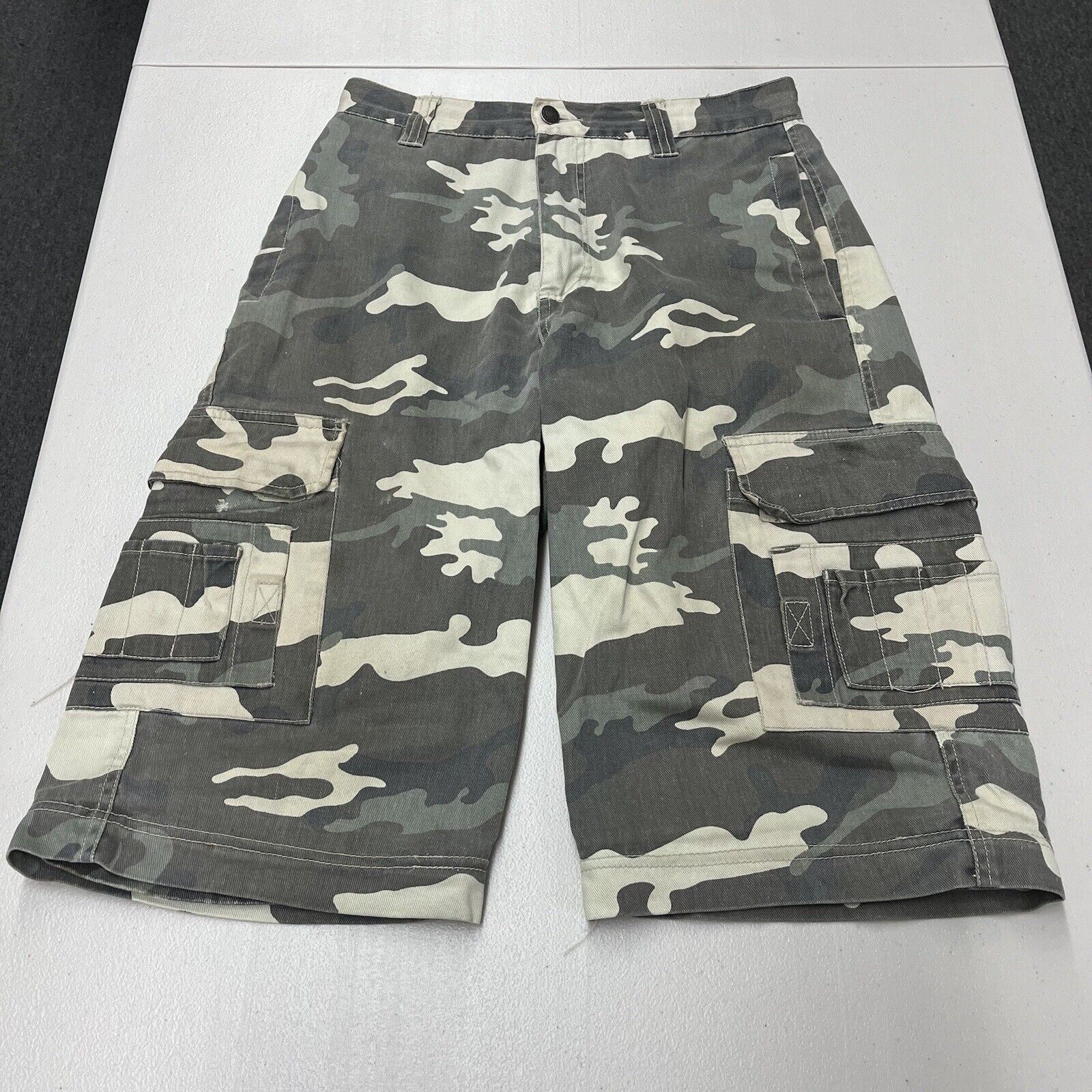 Vtg 2000s Y2K No Boundaries Men's Camo Relaxed Fit Carpenter Cargo