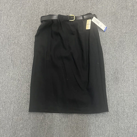VTG 70s Alfred Dunner Skirt Size 16 Petite Women's Black Belted