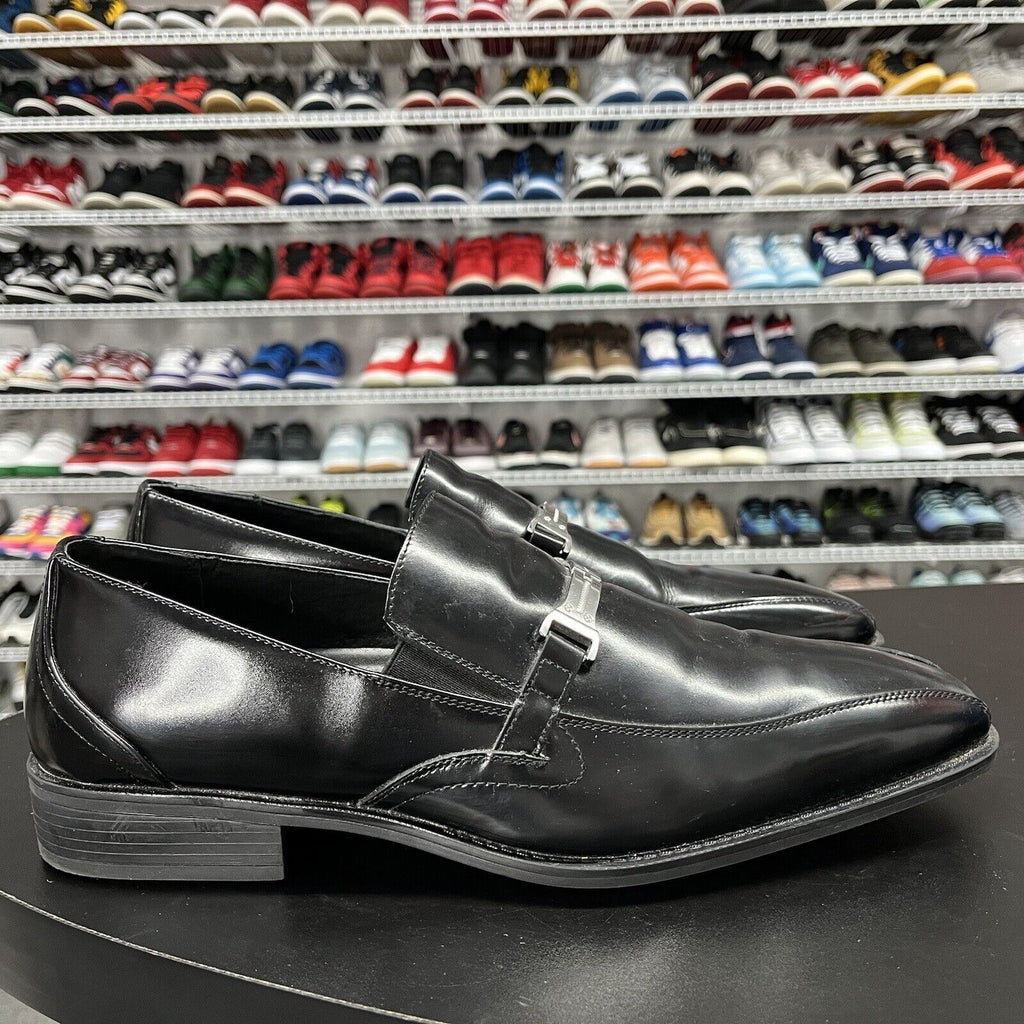 Stacy Adams Slip On Black Leather Dress Shoes 20187-001 Men's Size 12 - Hype Stew Sneakers Detroit