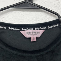 Juicy Couture Black Velour Long Sleeve Sleepwear Shirt Womens Size XL