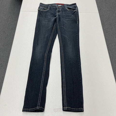 Vtg 2000s Y2K Women's Bongo Jeans Blue Dark Wash Denim Size 5