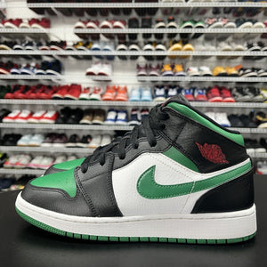 Nike Air Jordan 1 Mid Green Toe GS 554725 067 Youth Size 6.5Y