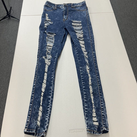 Crave Fame by Almost Famous Jeans Distressed Acid Wash Women's Sz 7