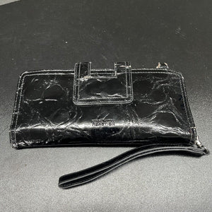 Kenneth Cole Reaction Elongated Flap Clutch Wristlet Wallet Black - Hype Stew Sneakers Detroit