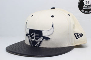 Chicago Bulls NBA New Era 9Fifty Baseball Hat Snapback White Navy - Hype Stew Sneakers Detroit