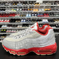 Nike Air Max 95 Attack Pack Metallic Silver Sport Red 609048-029 Mens Size 10