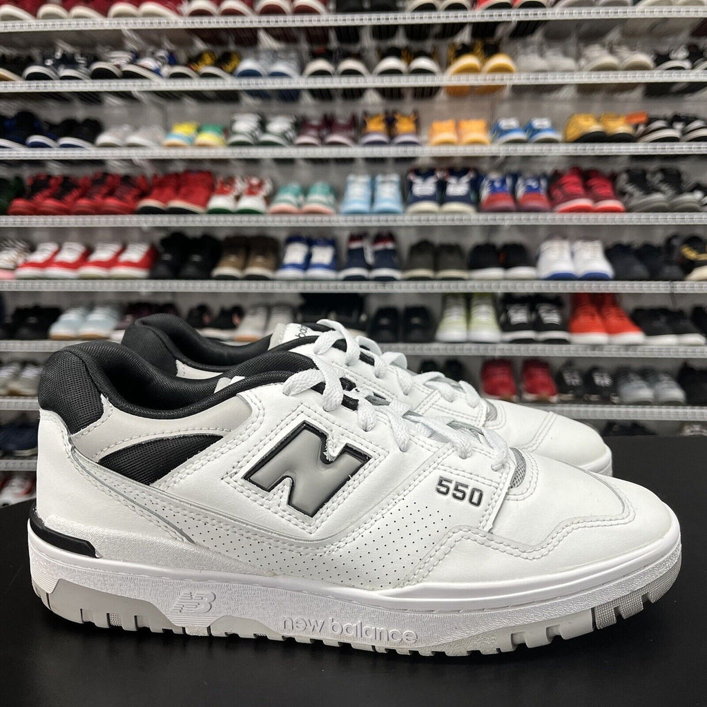 New Balance 550 White Concrete Black Shoe Sneaker BB550NCL Mens Size US 9