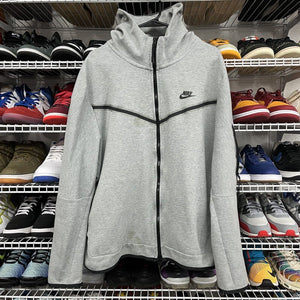 Nike Tech Fleece Hoodie Dark Heather Grey Black Full Zip CU4489-063 Men's 2XL - Hype Stew Sneakers Detroit