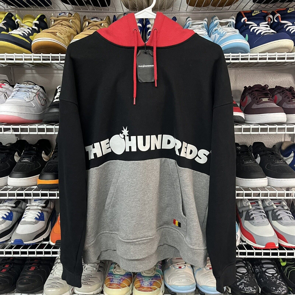 The Hundreds Men's Black Red Gray Hoodie Size S NWT - Hype Stew Sneakers Detroit