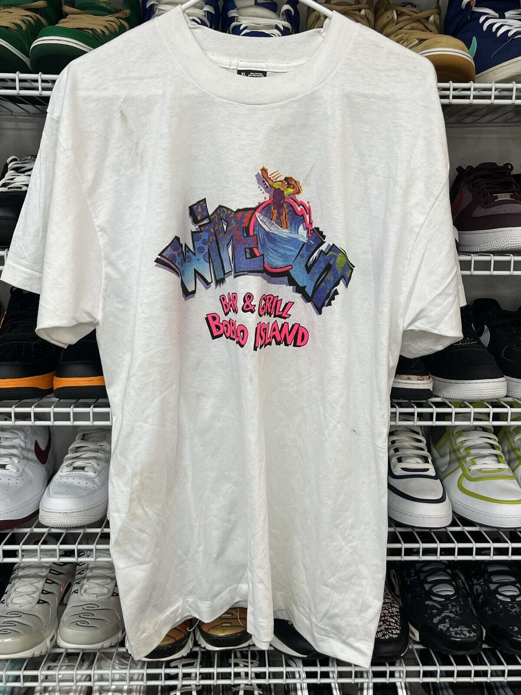Rare Boblo Island Vintage T Shirt Men's Size XL wipe out bar and grill - Hype Stew Sneakers Detroit