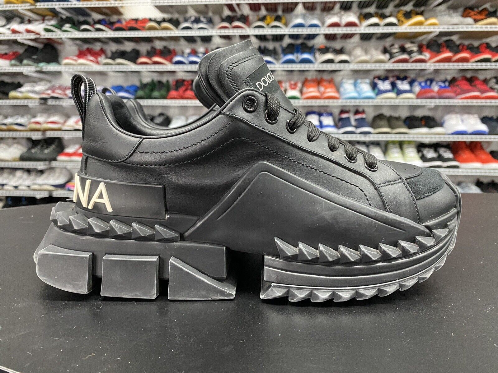 Dolce Gabbana' Super King Black Sneakers Shoes Men's Sz UK