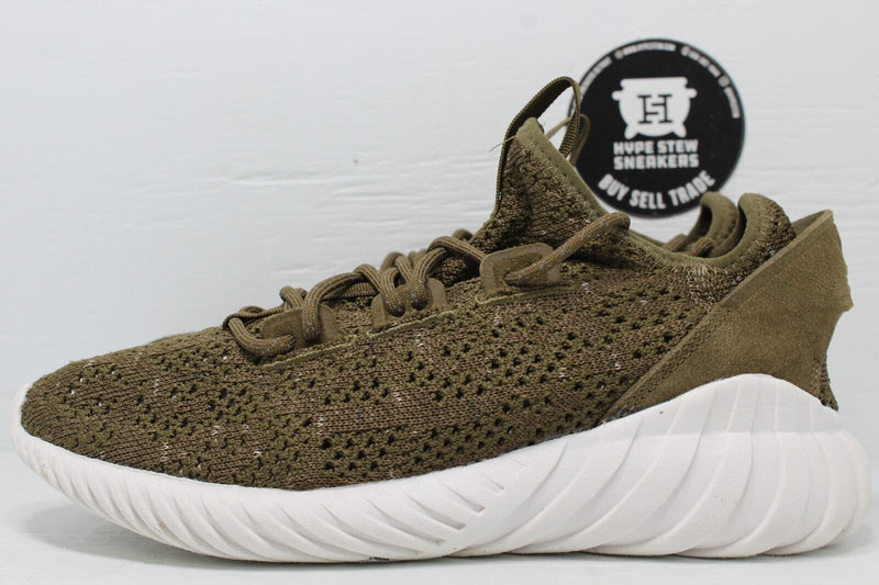 Adidas Tubular Doom Sock Trace Olive Green Size 5.5 - Hype Stew Sneakers Detroit