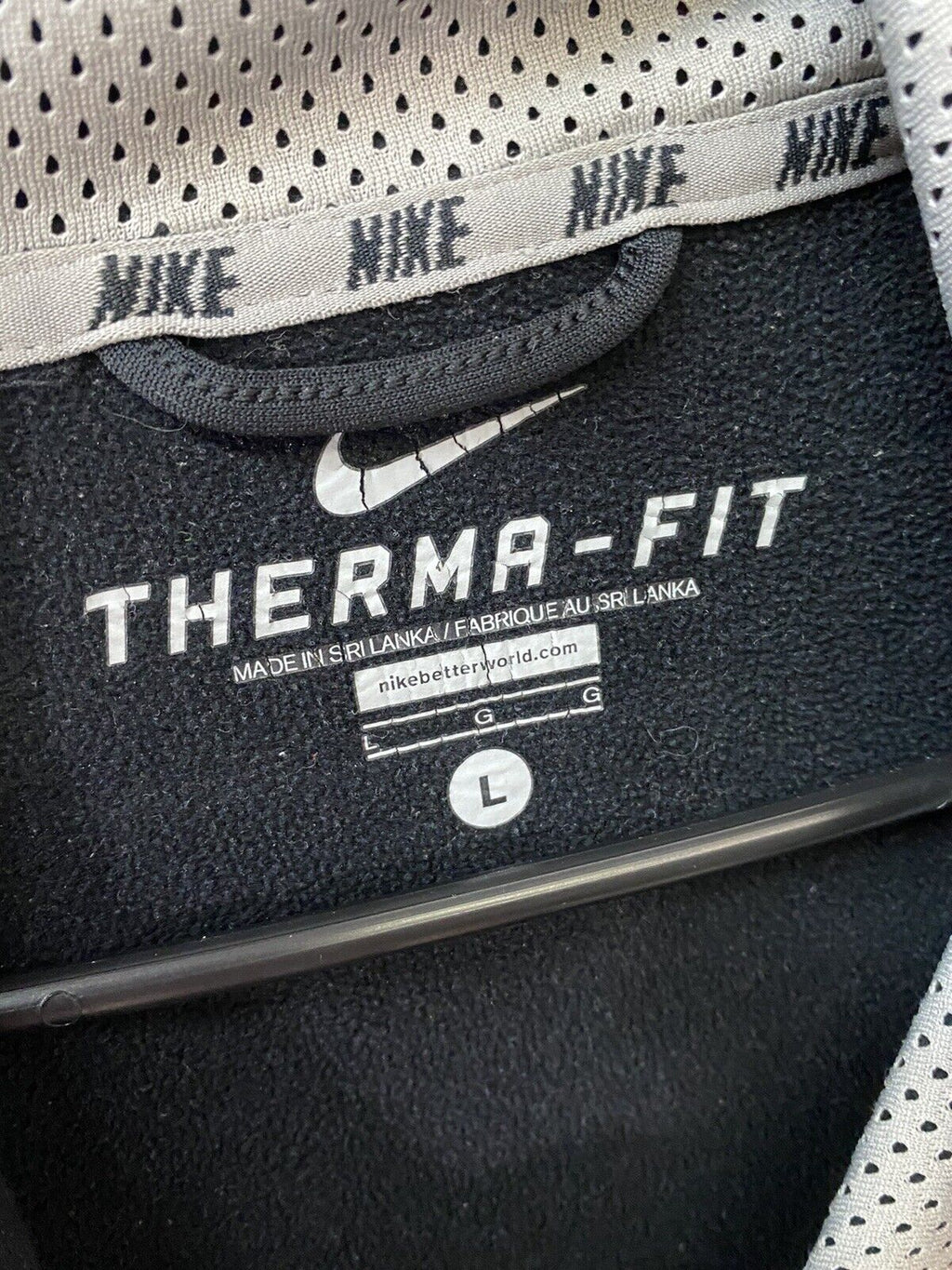 Nike Therma Fit Men's Black Gray Hoodie Swoosh Sz Large - Hype Stew Sneakers Detroit