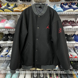 Vtg 2000s Y2K Jordan Respect 23 Jacket Men's L Full Button Up Black Red - Hype Stew Sneakers Detroit