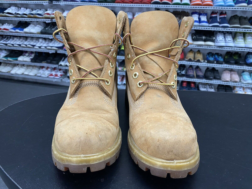Timberland Men's 6 Inch Premium Waterproof Boots Wheat Nubuck Men's Size 7.5 - Hype Stew Sneakers Detroit