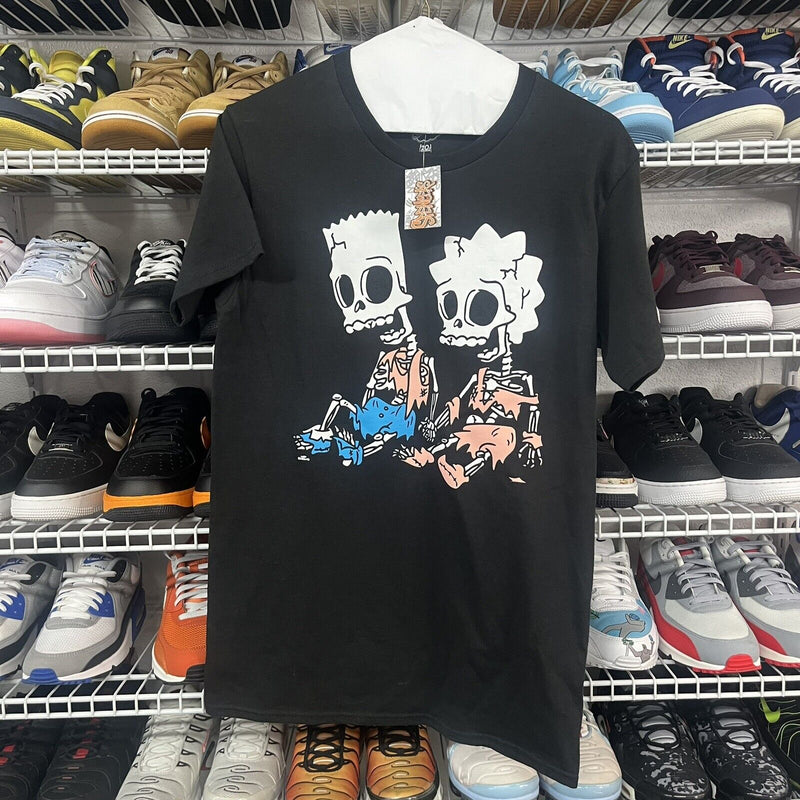 Bart & Lisa Simpsons Skeleton T Shirt Men's Small Black Treehouse of  Horror - Hype Stew Sneakers Detroit