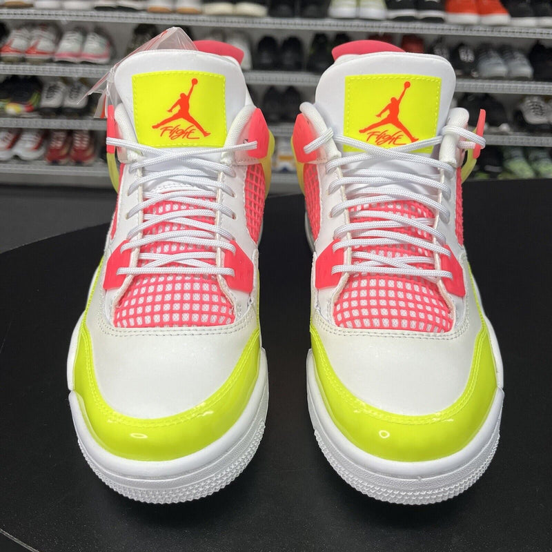 Air Jordan 4 Retro White Lemon Pink GS CV7808-100 Youth Size 6.5Y