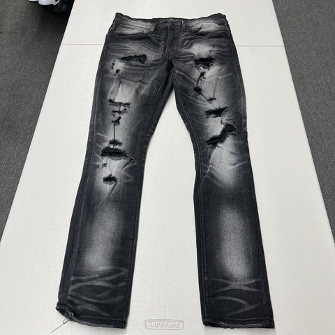 Legacy Edition Sean Jeans Black Shadow Distressed Men's Size 30x32