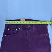 NWT Levis 501 Men's Original Straight Leg Jeans Button Fly Maroon Red Size 29x32 - Hype Stew Sneakers Detroit