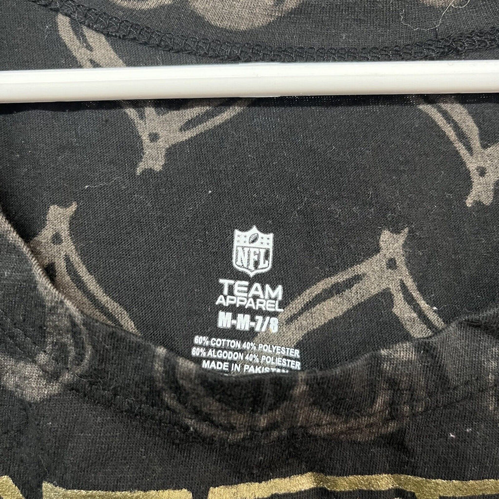 Vtg 00s NFL Apparel V Neck Cropped T-Shirt Women's M New Orleans Saints Football - Hype Stew Sneakers Detroit