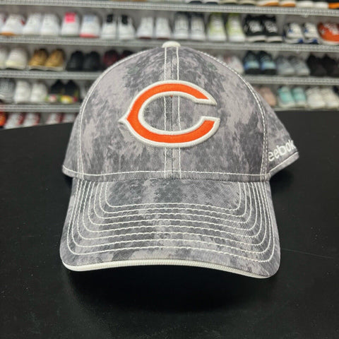 VTG 2000s Y2K Reebok Chicago Bears OnField Stretch Stone Wash Fitted Hat Sz L/XL