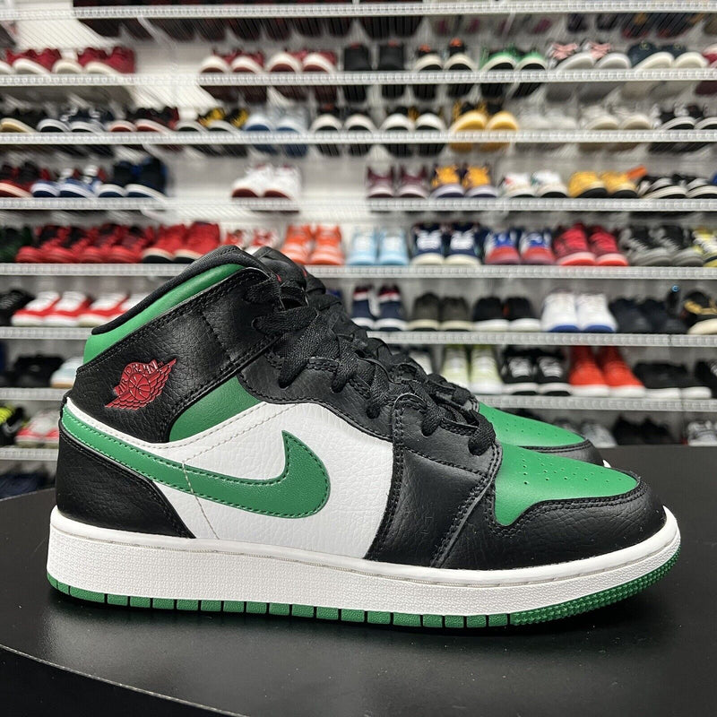 Nike Air Jordan 1 Mid Green Toe GS 554725 067 Youth Size 6.5Y