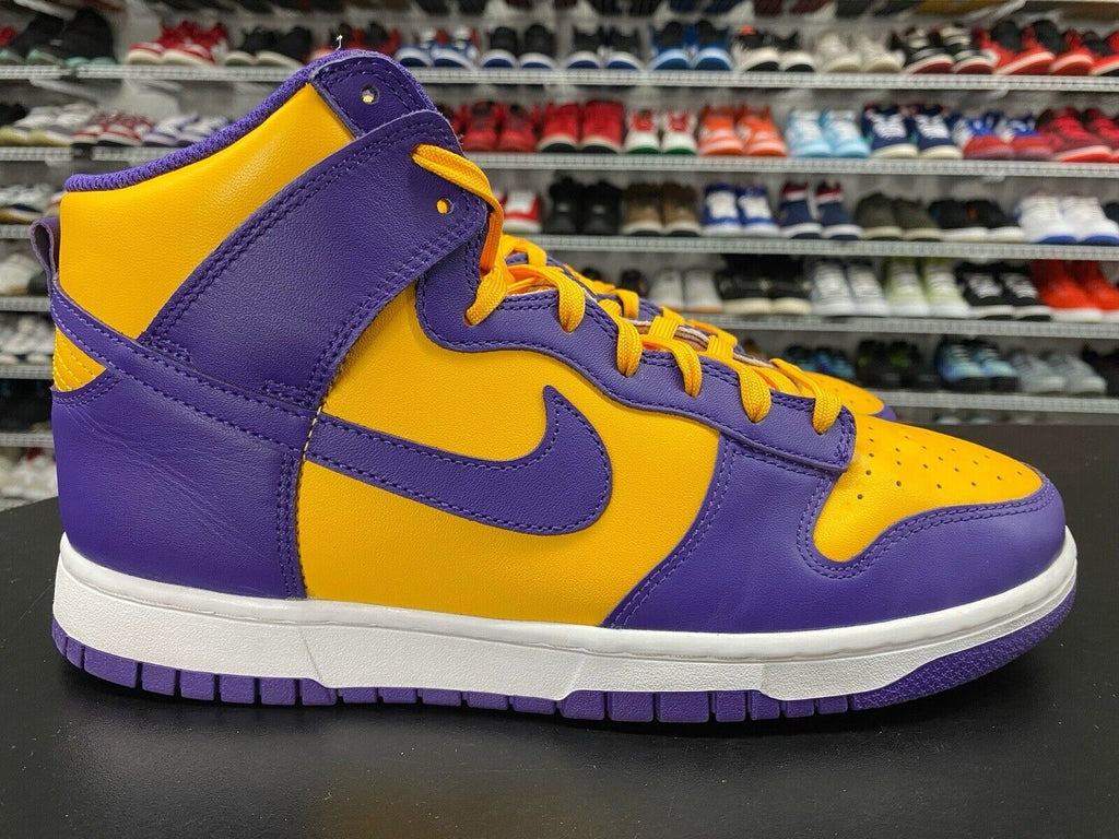 Nike Dunk High Lakers University Gold Court Purple DD1399-500 Men's Size 10 - Hype Stew Sneakers Detroit