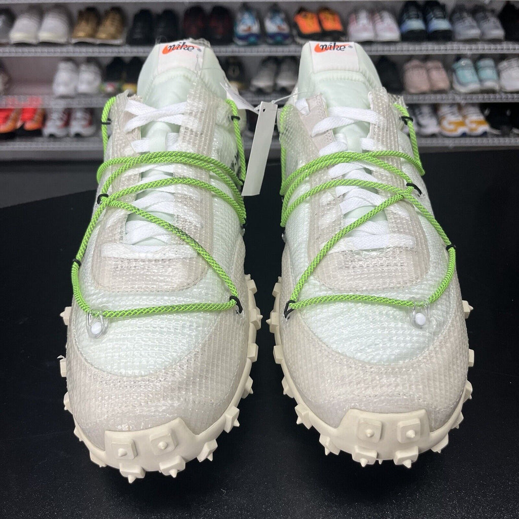 Nike Waffle Racer X Off-White White Electric Green CD8180-100 Men's Size 14 - Hype Stew Sneakers Detroit
