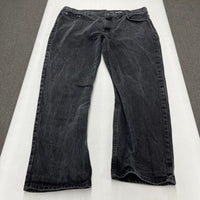 George Regular Straight Leg Denim Jeans Black 5-Pocket Charcoal Wash Mens 42x30