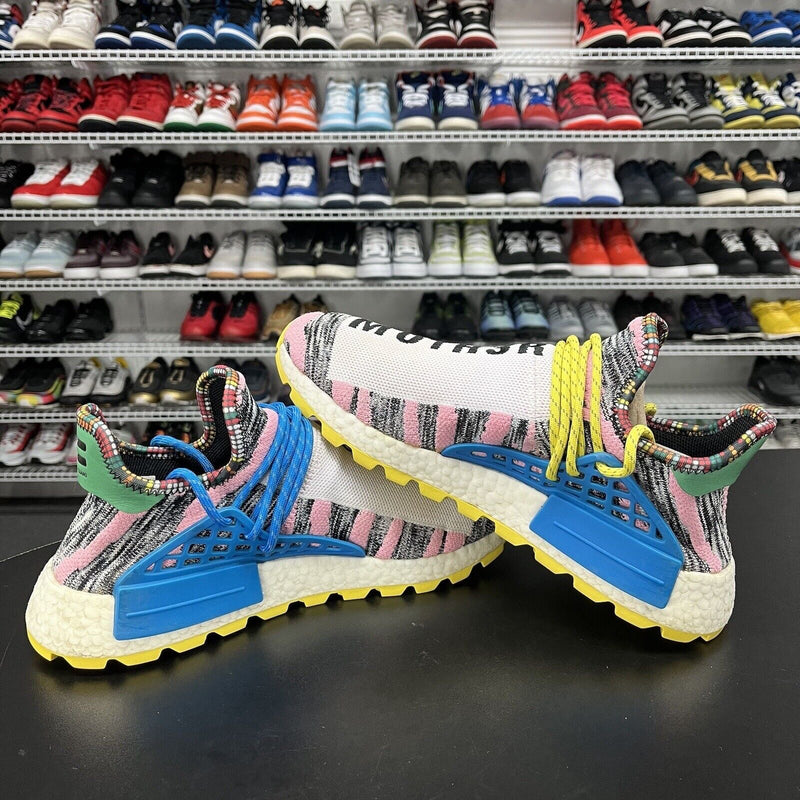 Adidas x Pharrell Williams Hu NMD "Mother Land" Solar Pack BB9531 Men's Size 9.5 - Hype Stew Sneakers Detroit