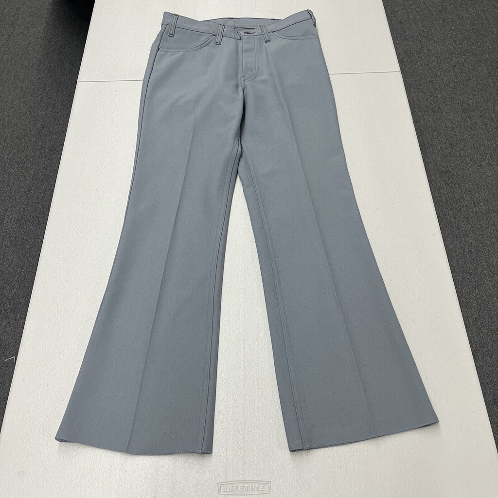 VTG 80s Levis Pants Men's Gray Chino Pleated Polyester Dracon Slacks Capital E - Hype Stew Sneakers Detroit